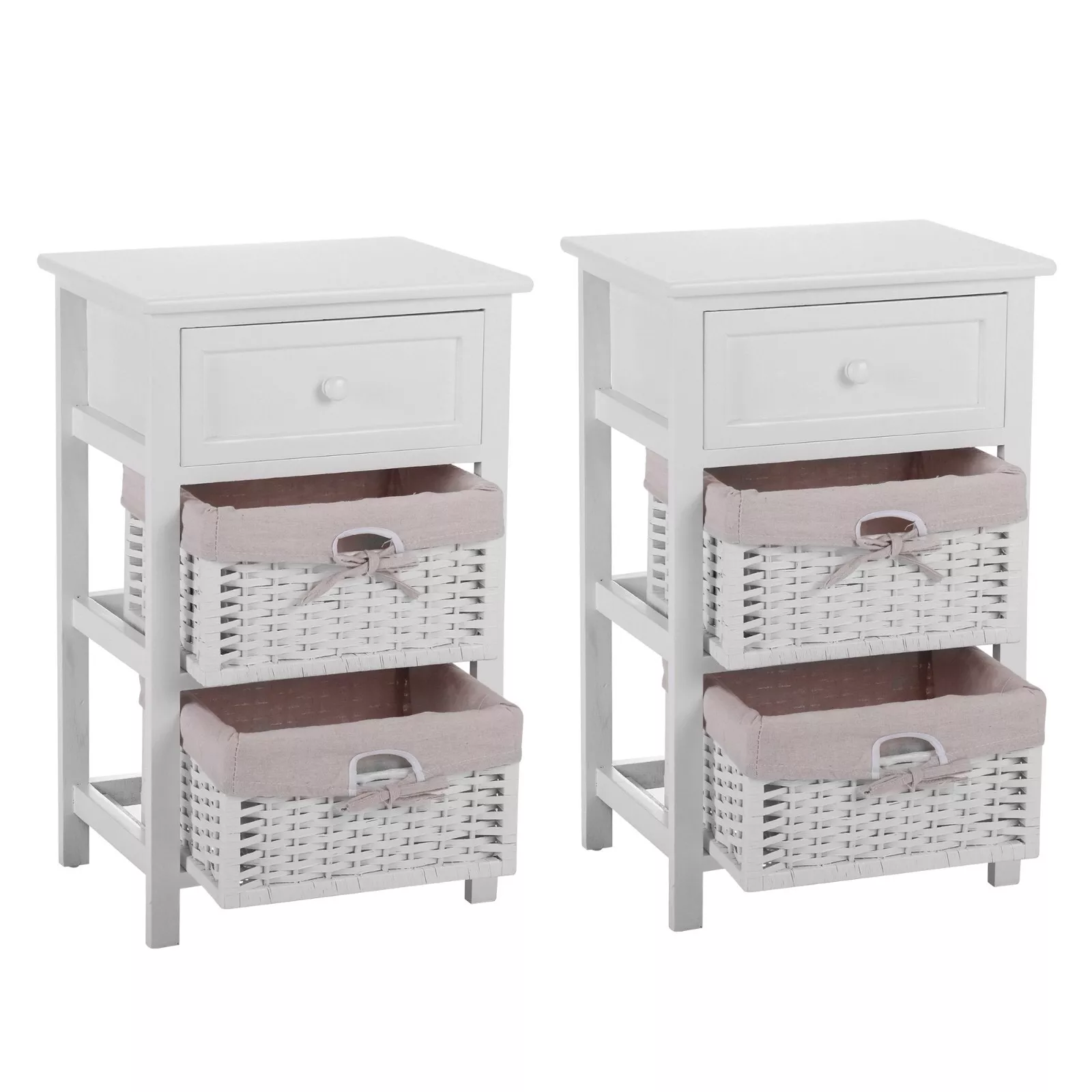 Bedside End Table Nightstand Drawer Storage Organi